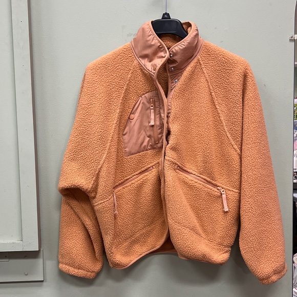 Free People Hit The Slopes Fleece Jacket Moroccan Amber - Picture 5 of 8